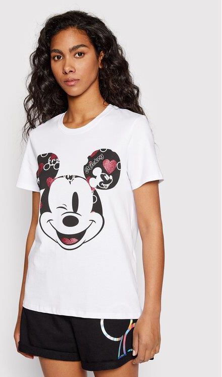 Fracomina T-Shirt DISNEY FD22ST3054J401N5 Biały Regular Fit Ceny