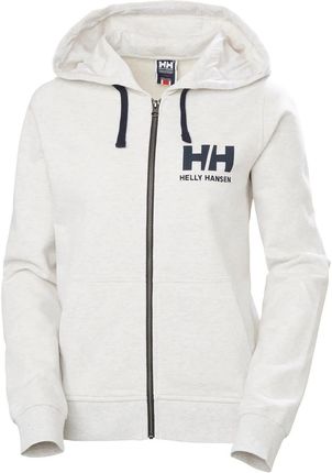 Bluza Helly Hansen W Hh Logo Full Zip Hoodie - biały