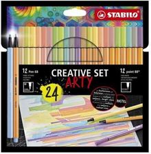Zdjęcie Stabilo Zestaw Cienkopis Point 88/Flamaster Pen 68 Etui 24Szt. Arty Creative Set 8868/24-1-20-6 - Myślenice
