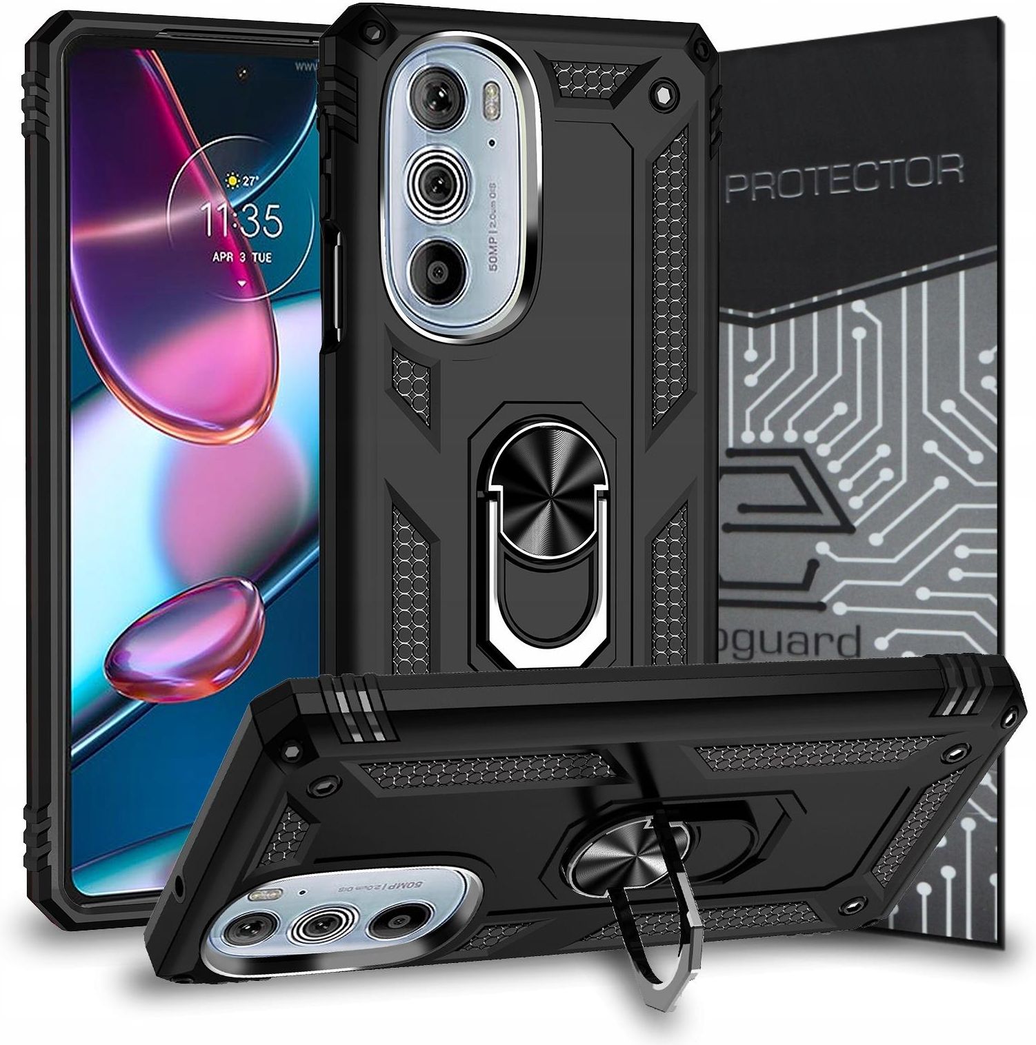 Case Etui Pancerne+szkło do Motorola Edge 30 Pro (19bba8b2-c2bc