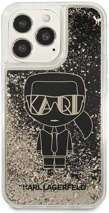 Karl Lagerfeld Liquid Glitter Gold Gatsby Ikonik - etui iPhone 13 Pro (84661)