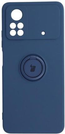 Etui Bizon Case Silicone Ring Xiaomi Poco X4 Pro 5G, granatowe (34332)