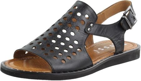 Czarne sandały damskie skórzane Nessi 20717 36