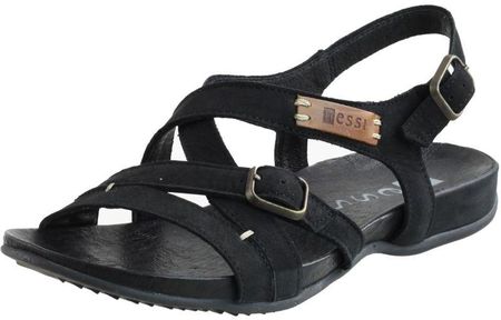 Czarne sandały damskie skórzane Nessi 49804 36