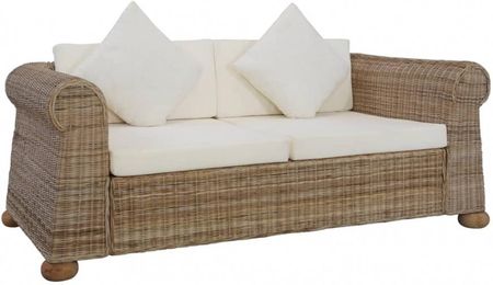 Sofa Z Poduszkami Naturalny Rattan 2-Osobowa Kod: V-283073 +