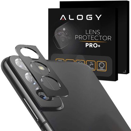 Metalowa osłonka ochronna na aparat obiektyw Alogy Metal Lens Cover do Galaxy S22 Plus Czarna (47748)