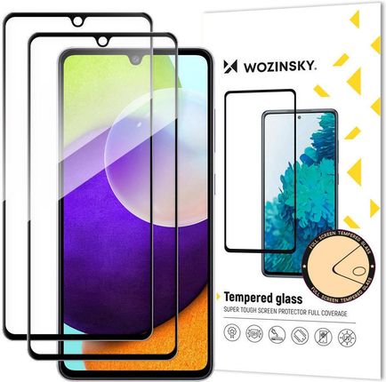Wozinsky zestaw 2x super wytrzymałe szkło hartowane Full Glue na cały ekran z ramką Case Friendly Samsung Galaxy A33 5G czarny (100522)