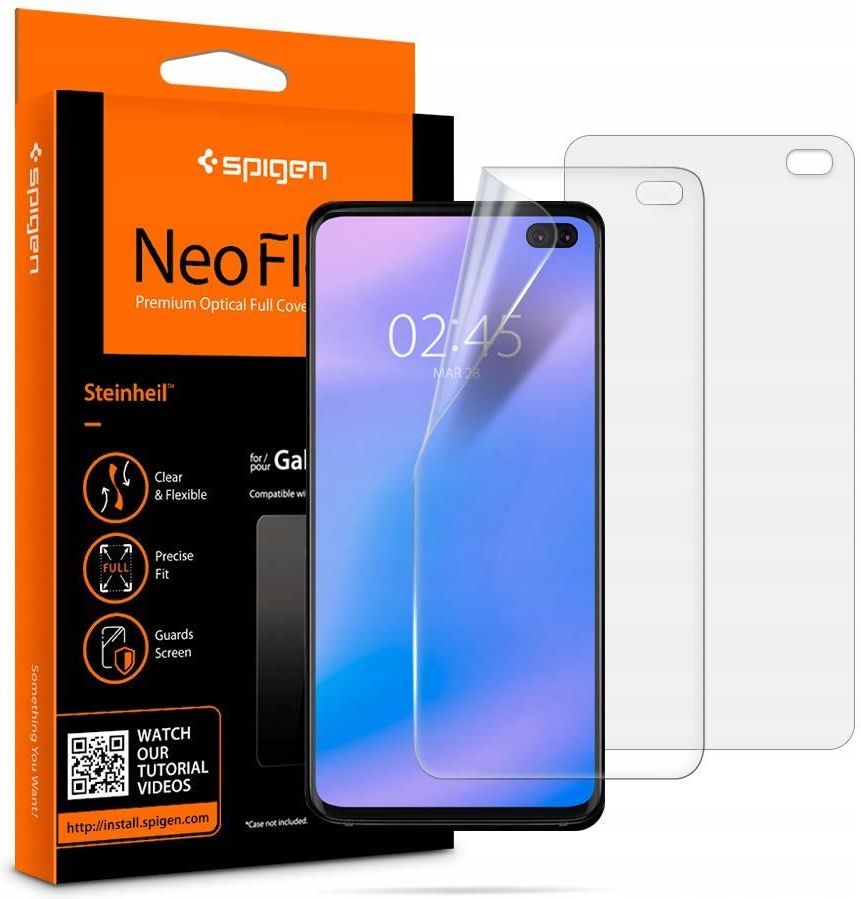 2X FOLIA SPIGEN NEOFLEX DO GALAXY S10 PLUS DO ETUI (1038601258