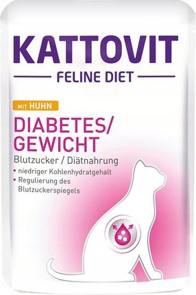 Kattovit Diabetes Gewicht Kurczak Dieta Dla Kotów Cukrzyków 85G