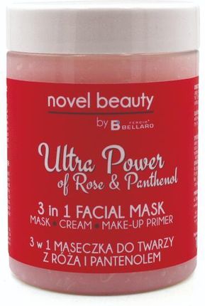 Fergio Bellaro 3 W 1 Maseczka Do Twarzy Z Różą I Pantenolem Novel Beauty Ultra Power Facial Mask 100 Ml