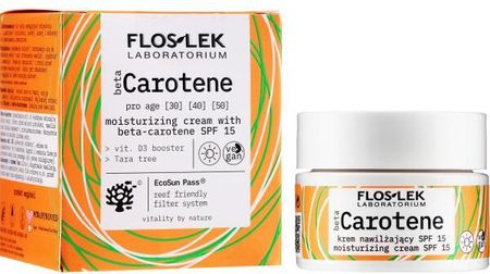 Krem Floslek nawilżający Z BetaKarotenem Spf15 Beta Carotene Cream na dzień i noc 50ml