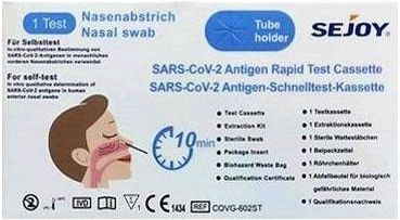 Salus International TEST SEJOY wymazowy antygenowy do samokontroli COVID 19 SARS-CoV-2