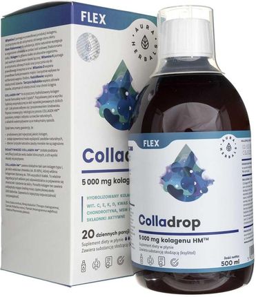 Aura Herbals Colladrop Flex 5000 mg Kolagen Morski 500ml