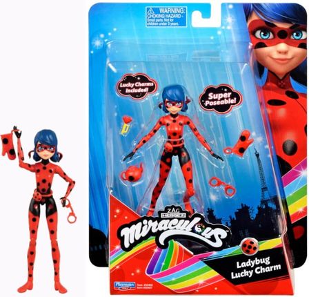 Playmates Miraculous Mini Figurka Lalka Biedronka Ladybug Lucky Charm + Akcesoria