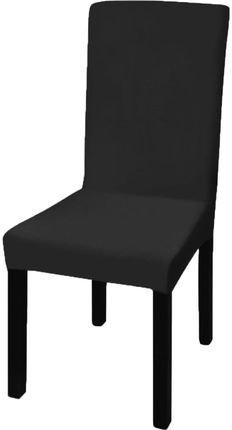 Vidaxl Czarne rozciągliwe pokrowce na krzesła 6 sztuk 2920744
