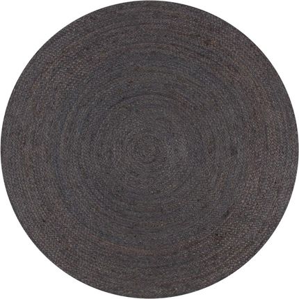 Vidaxl Ręcznie wykonany dywan z juty okrągły 120 cm ciemnoszary 2921479