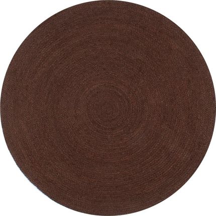 Vidaxl Ręcznie wykonany dywanik z juty okrągły 150 cm brązowy 2921486