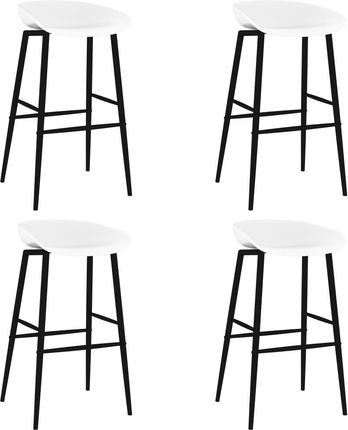 vidaXL Krzesła barowe 4 szt. białe 2932202