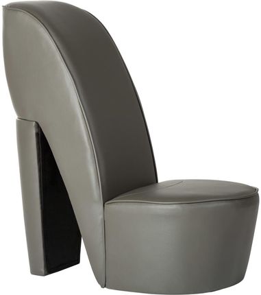 vidaXL Fotel w kształcie buta na obcasie szary sztuczna skóra 2932357