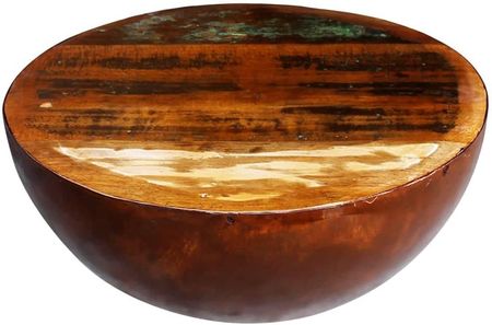 Vidaxl Stolik kawowy z drewna odzyskanego i stali forma półkuli 2929254