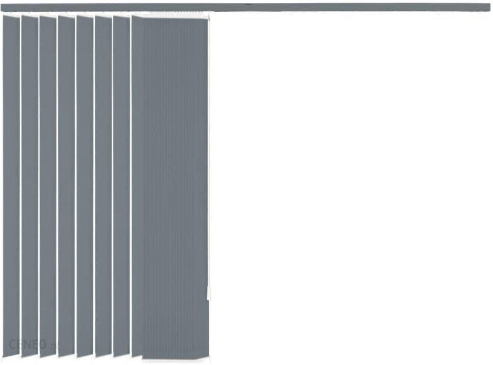 Vidaxl Żaluzje pionowe z szarego materiału 120x180 cm 2929575