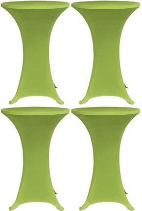 vidaXL Elastyczne pokrowce na stół 4 szt. 70 cm zielone 2934596