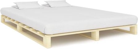 Vidaxl Rama łóżka z palet lite drewno sosnowe 160 x 200 cm 2937387