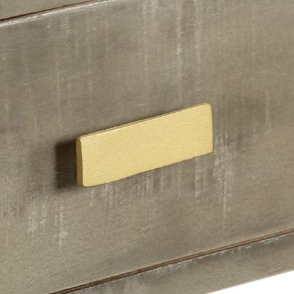 vidaXL Stolik konsola lite drewno mango szaro-mosiężny 110x35x76cm 2931403 - zdjęcie 5