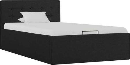 Vidaxl Rama łóżka z podnośnikiem ciemnoszara tkanina 90 x 200 cm 2937597