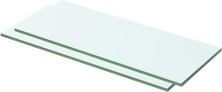 vidaXL Półki 2 szt. panel z bezbarwnego szkła 50 x 15 cm 2940141