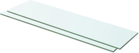 vidaXL Półki 2 szt. panel z bezbarwnego szkła 60 x 12 cm 2940145