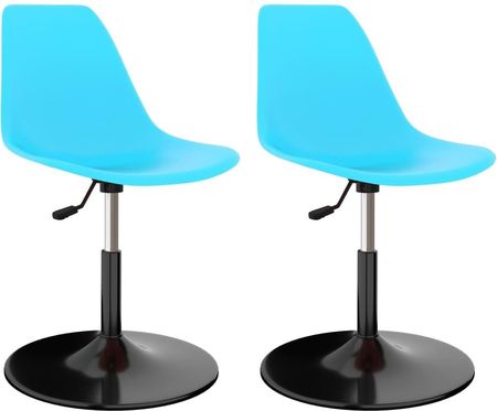 vidaXL Obrotowe krzesła stołowe 2 szt. niebieskie PP 2965447