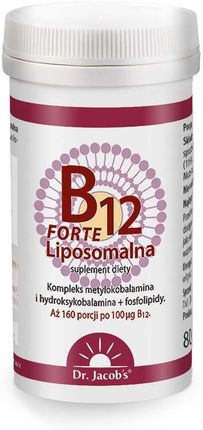 Dr. Jacob's Witamina B12 Liposomalna Forte o smaku Mango i Czarnej porzeczki 80g