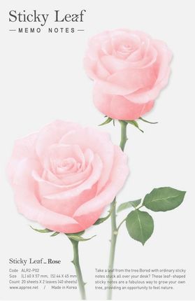 Karteczki Samoprzylepne Róża Różowa M