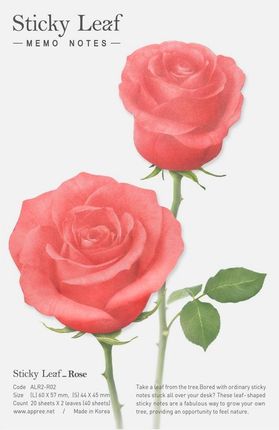 Karteczki Samoprzylepne Róża Czerwona M