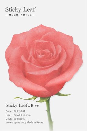 Karteczki Samoprzylepne Róża Czerwona S