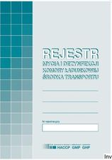 Zdjęcie H-91-3 Rejestr Mycia I Dezynfekcji Komory Ładunkowej Michalczyk - Myślibórz