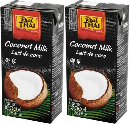 Real Thai Zestaw Mleko Kokosowe UHT 85% 2 x 1L