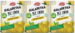 Zdjęcie Celiko S.A. Zestaw 3 x Galaretka Cytrynowa Bez Dodatku Cukru Bezglutenowa 14 g Celiko - Twardogóra