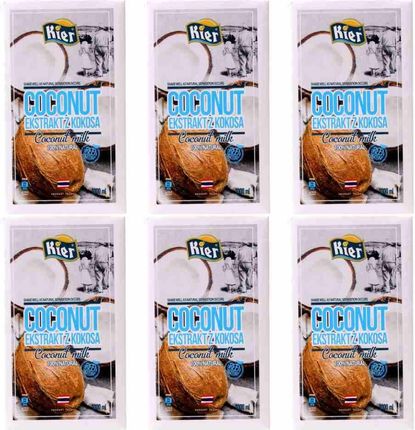 Marimax Sp.Zo.O. Zestaw 6 x Ekstrakt z Kokosa Mleko Kokosowe Naturalne 1718% Tłuszczu Kier