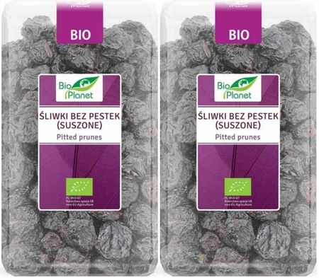 Bio Planet 2 x Śliwki Bez Pestek (Suszone) Europejskie Bio 1kg