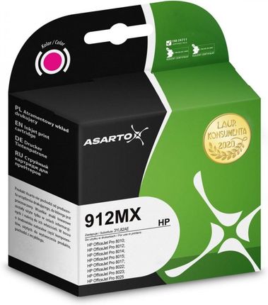 ASARTO TUSZ DO HP 912MX   3YL82AE   10,5ML   MAGENTA
