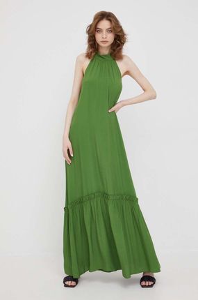 slim fit dress slacks Kona Strapless Pleated Bust Satin Maxi Dress Sage Selfie Leslie
