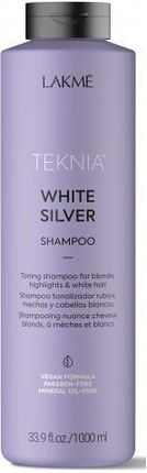 Lakme Szampon Neutralizujący Żółte Tony Teknia White Silver Shampoo 1000 ml