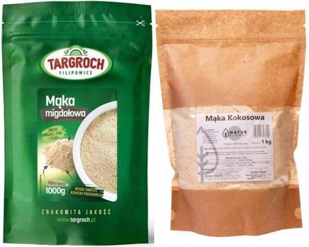 Zestaw Mąka Kokosowa 1kg + Mąka Migdałowa 1kg