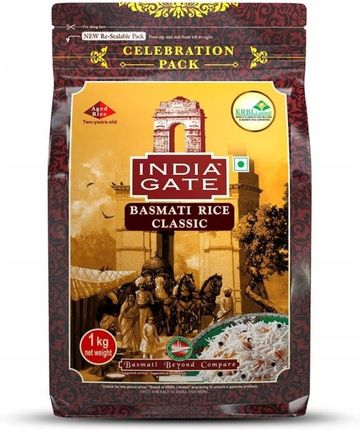Indyjski Biały Ryż Basmati 1kg India Gate