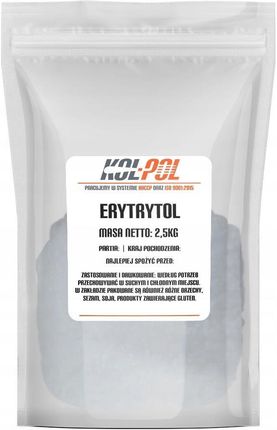 KolPol Erytrol 2,5kg Erytrytol Naturalny Słodzik