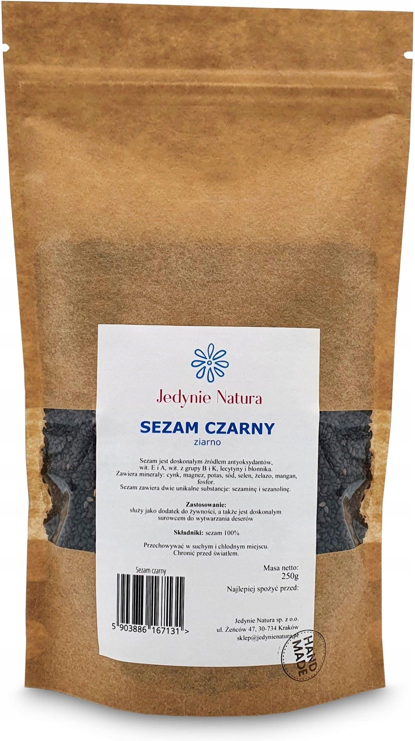 Jedynie Natura ZiarnaSezam Czarny 250g - zdjęcie 1 Jedynie Natura ZiarnaSezam Czarny 250g