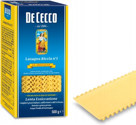 De Cecco Makaron Lasagna Riccia N.1 500g