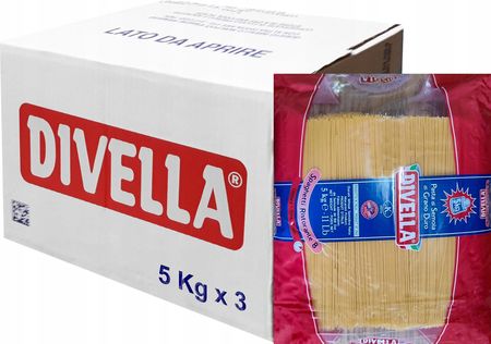 Divella Makaron Spaghetti 15kg Karton Catering Hurt 3x5kg